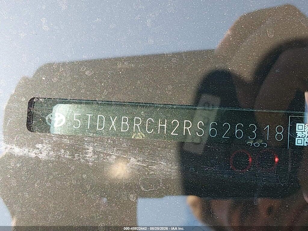 5TDXBRCH2RS626318 2024 TOYOTA HIGHLANDER HYBRID photo no. 9