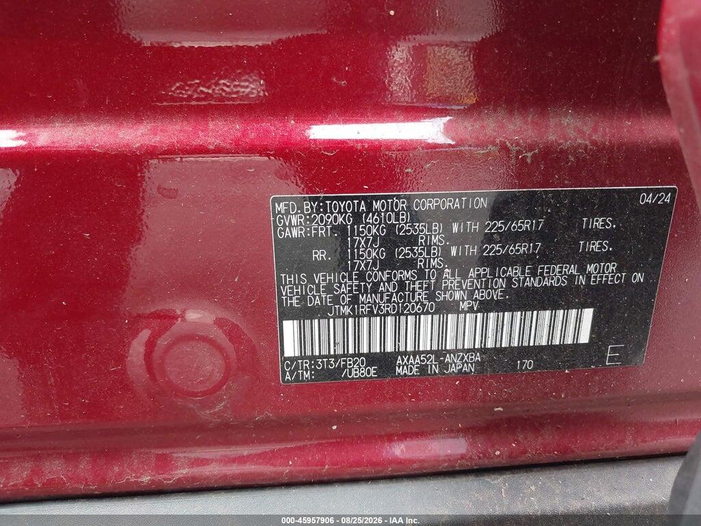 JTMK1RFV3RD120670 2024 TOYOTA RAV4 photo no. 9