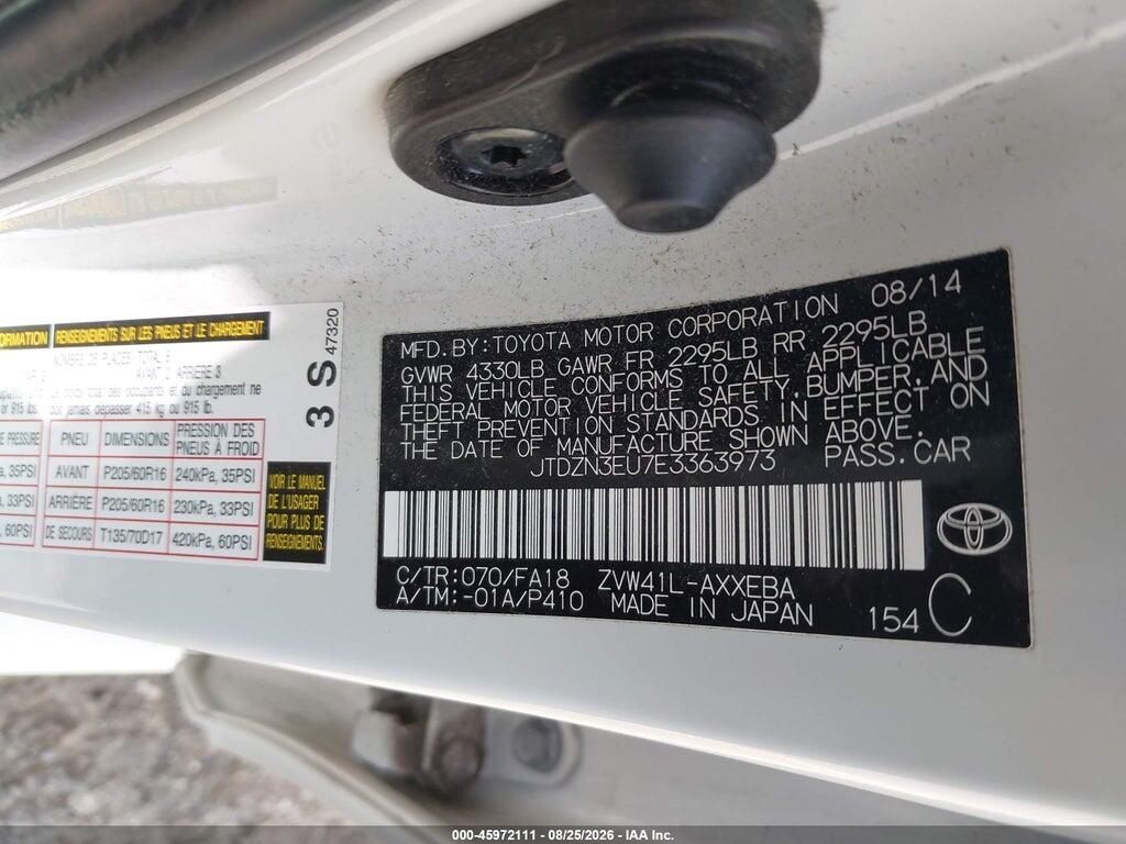 JTDZN3EU7E3363973 2014 TOYOTA PRIUS V photo no. 9