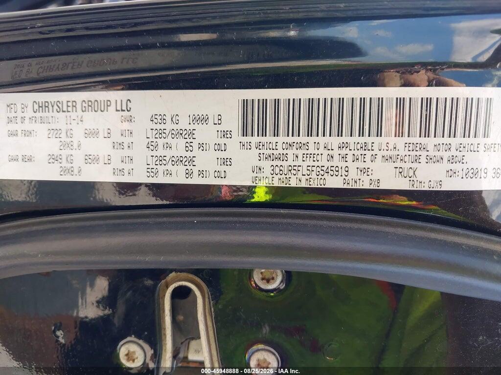 3C6UR5FL5FG545919 2015 RAM 2500 photo no. 9