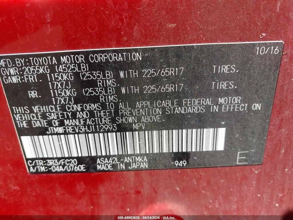 JTMWFREV3HJ112993 2017 TOYOTA RAV4 photo no. 9