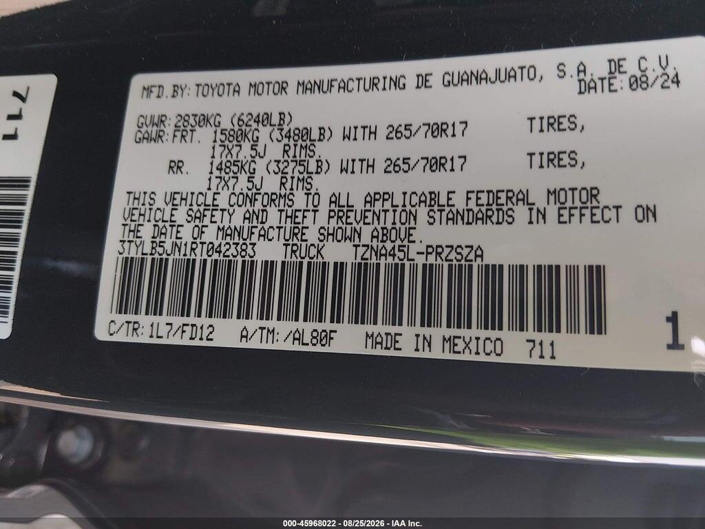 3TYLB5JN1RT042383 2024 TOYOTA TACOMA photo no. 9