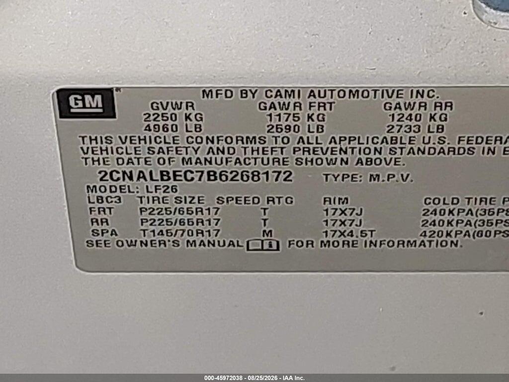 2CNALBEC7B6268172 2011 CHEVROLET EQUINOX photo no. 9