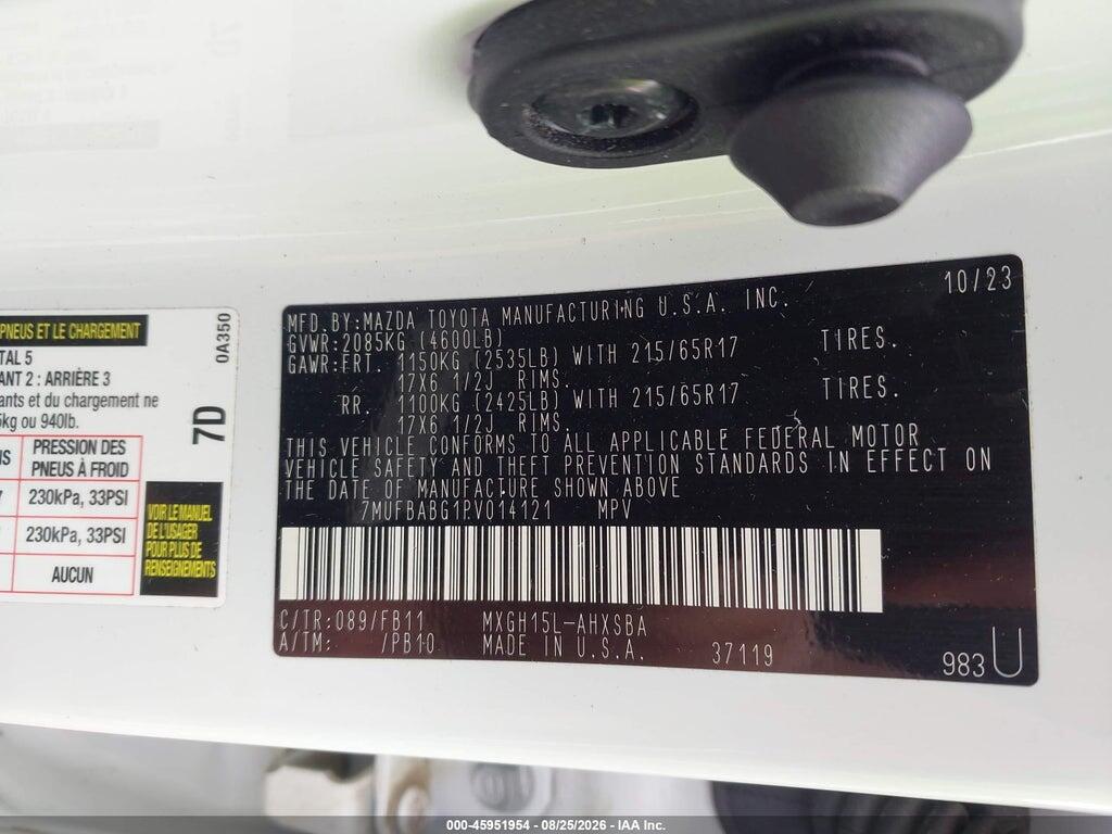 7MUFBABG1PV014121 2023 TOYOTA COROLLA CROSS HYBRID photo no. 9