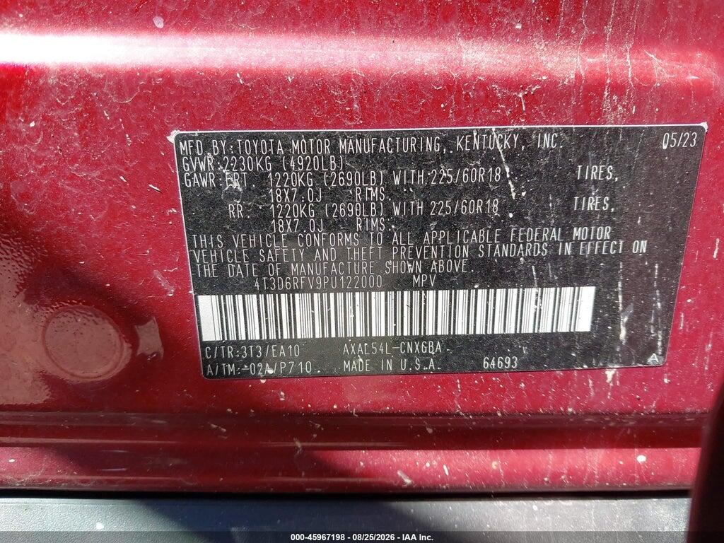 4T3D6RFV9PU122000 2023 TOYOTA RAV4 HYBRID photo no. 9