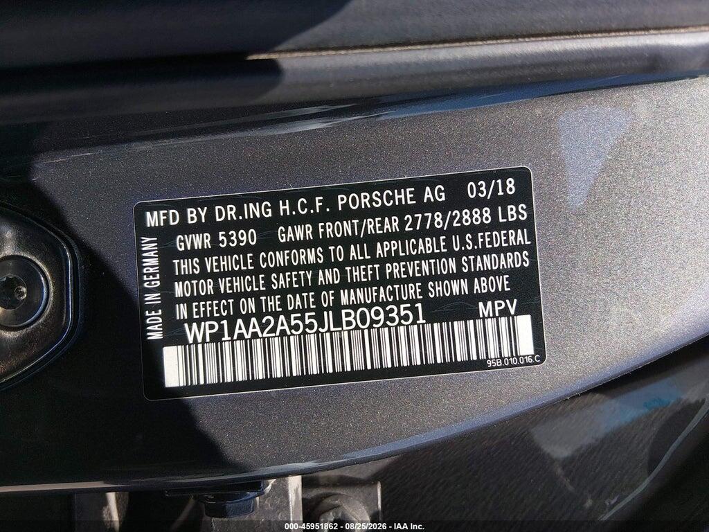 WP1AA2A55JLB09351 2018 PORSCHE MACAN photo no. 9