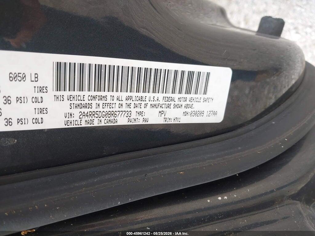 2A4RR5DG0BR677733 2011 CHRYSLER TOWN & COUNTRY photo no. 9