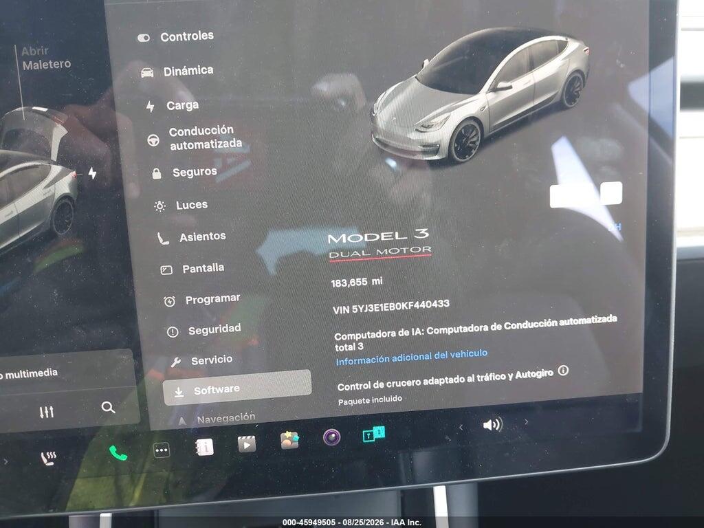 5YJ3E1EB0KF440433 2019 TESLA MODEL 3 photo no. 7