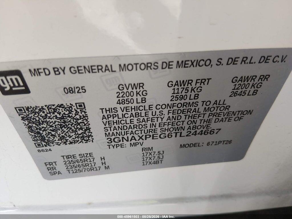 3GNAXPEG6TL244667 2026 CHEVROLET EQUINOX photo no. 9