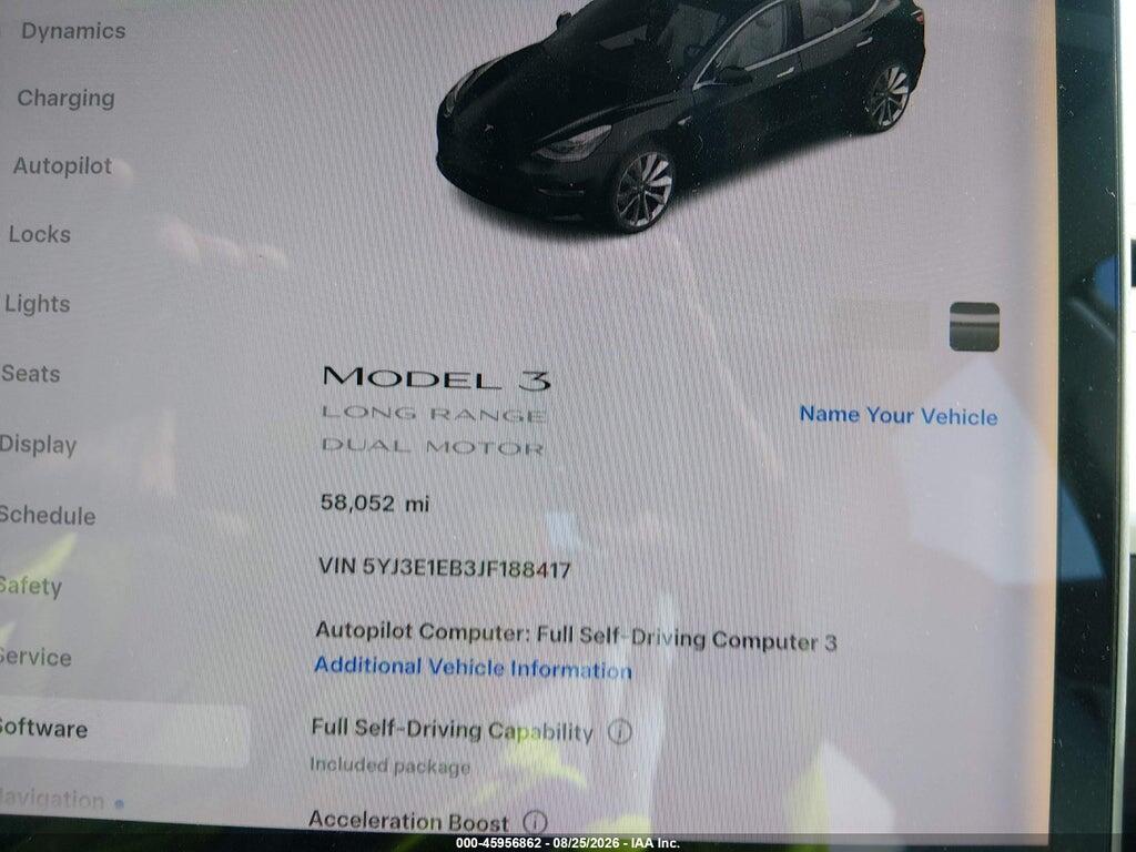 5YJ3E1EB3JF188417 2018 TESLA MODEL 3 photo no. 7