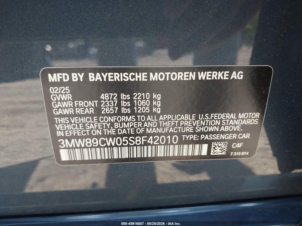 3MW89CW05S8F42010 2025 BMW 330I photo no. 9