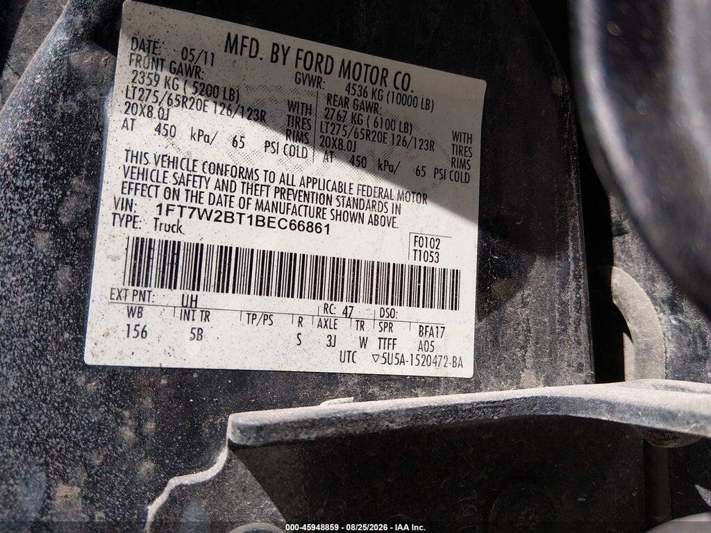 1FT7W2BT1BEC66861 2011 FORD F-250 photo no. 9