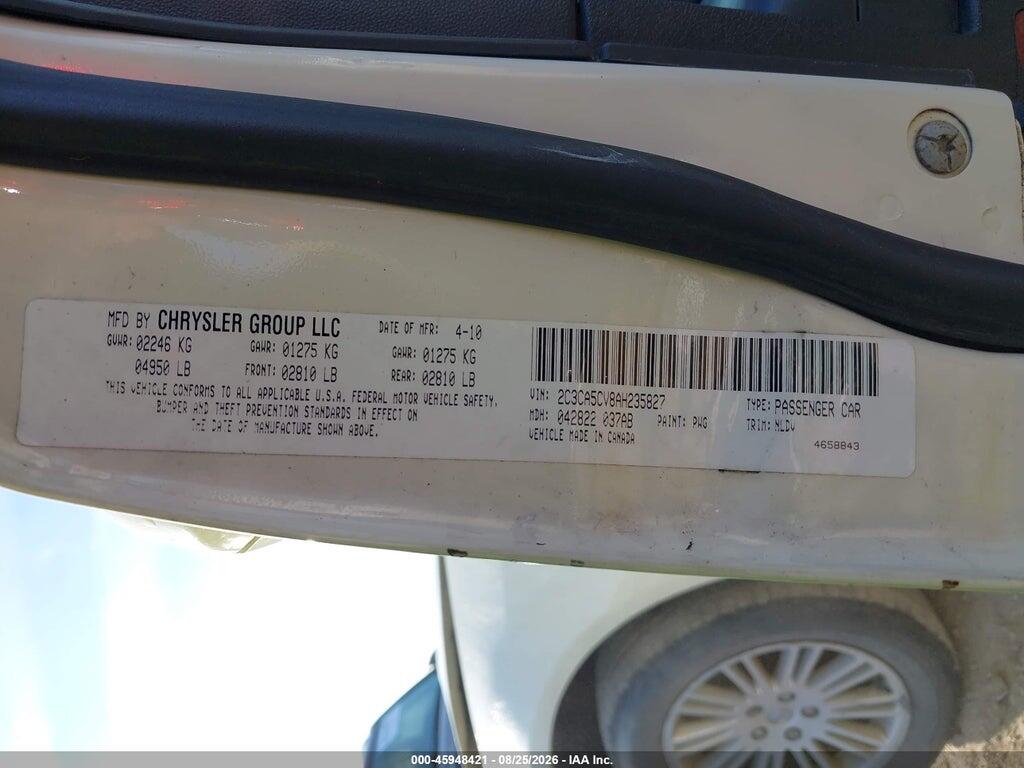 2C3CA5CV8AH235827 2010 CHRYSLER 300 photo no. 9