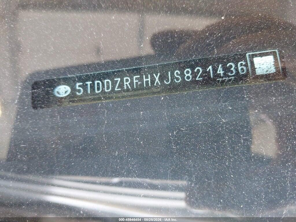 5TDDZRFHXJS821436 2018 TOYOTA HIGHLANDER photo no. 9