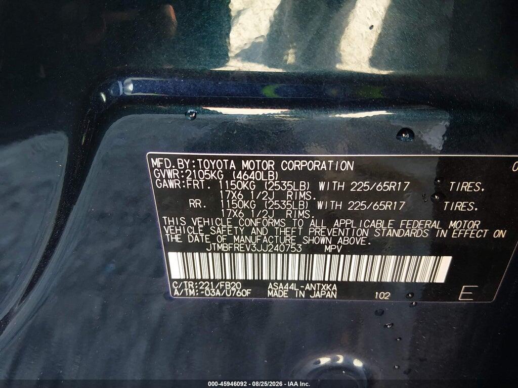 JTMBFREV3JJ240753 2018 TOYOTA RAV4 photo no. 9