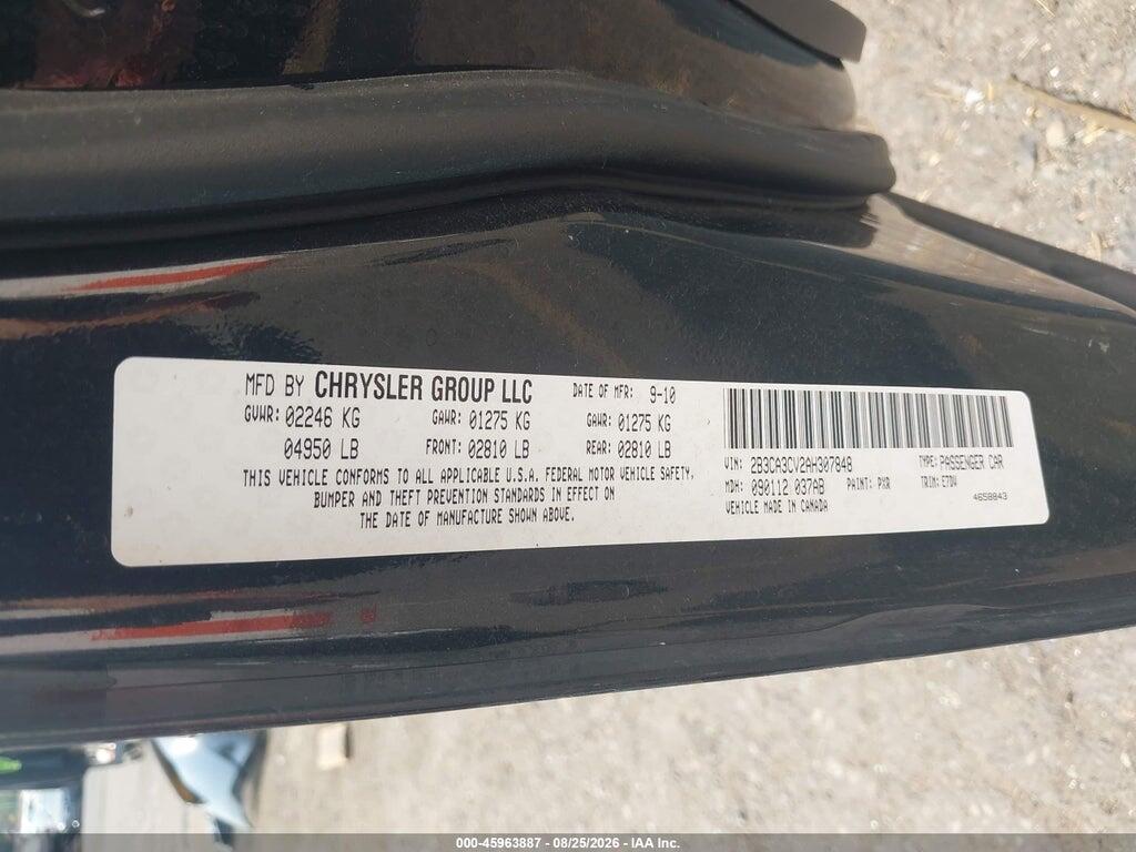 2B3CA3CV2AH307848 2010 DODGE CHARGER photo no. 9