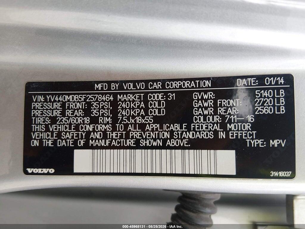 YV440MDB5F2578464 2015 VOLVO XC60 photo no. 9