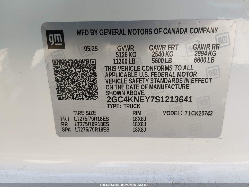 2GC4KNEY7S1213641 2025 CHEVROLET SILVERADO 2500HD photo no. 8