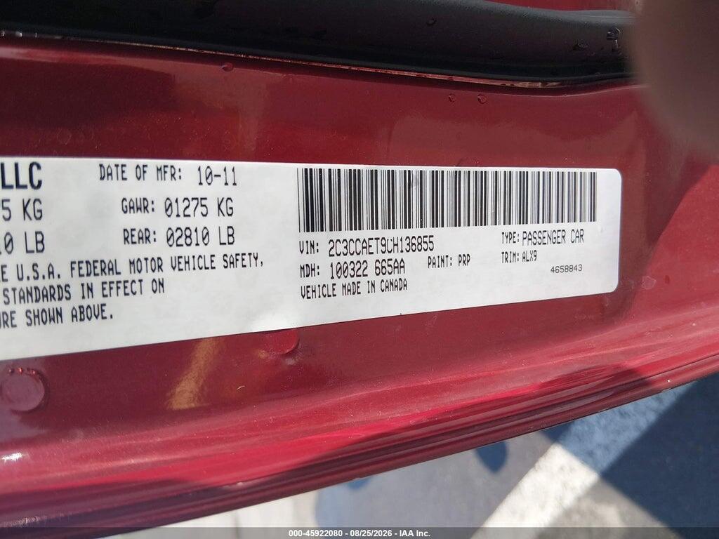 2C3CCAET9CH136855 2012 CHRYSLER 300C photo no. 9