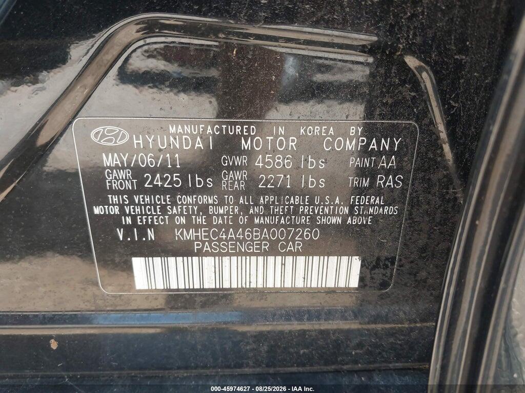 KMHEC4A46BA007260 2011 HYUNDAI SONATA HYBRID photo no. 9