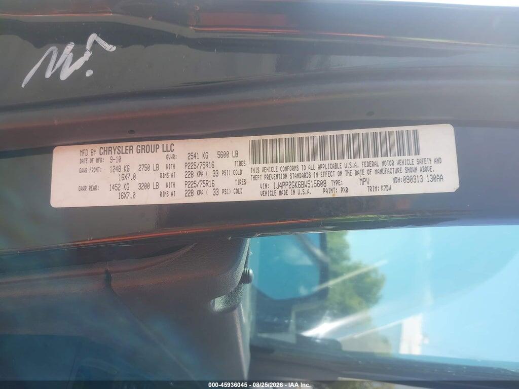 1J4PP2GK6BW515608 2011 JEEP LIBERTY photo no. 9