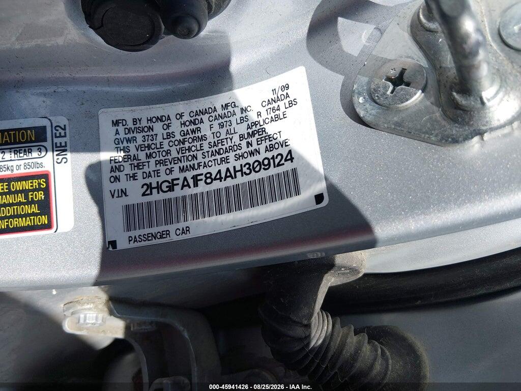 2HGFA1F84AH309124 2010 HONDA CIVIC photo no. 9