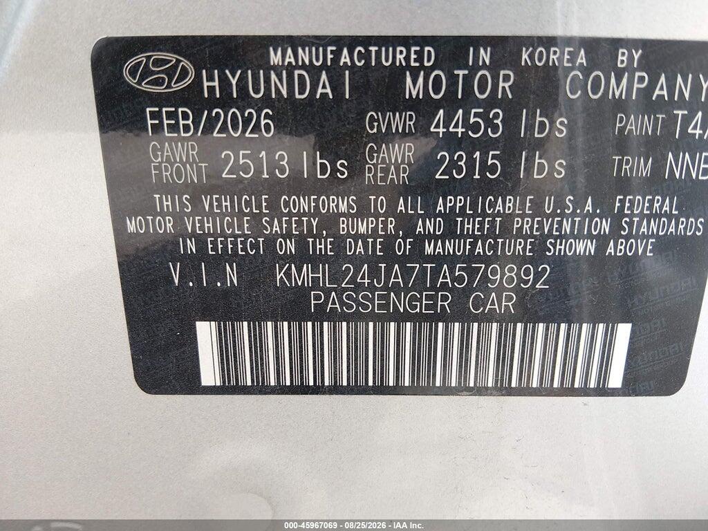 KMHL24JA7TA579892 2026 HYUNDAI SONATA photo no. 9