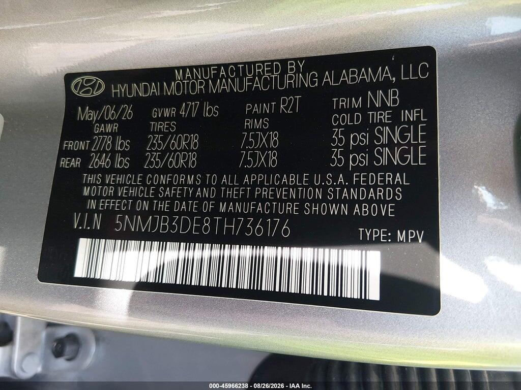 5NMJB3DE8TH736176 2026 HYUNDAI TUCSON photo no. 9