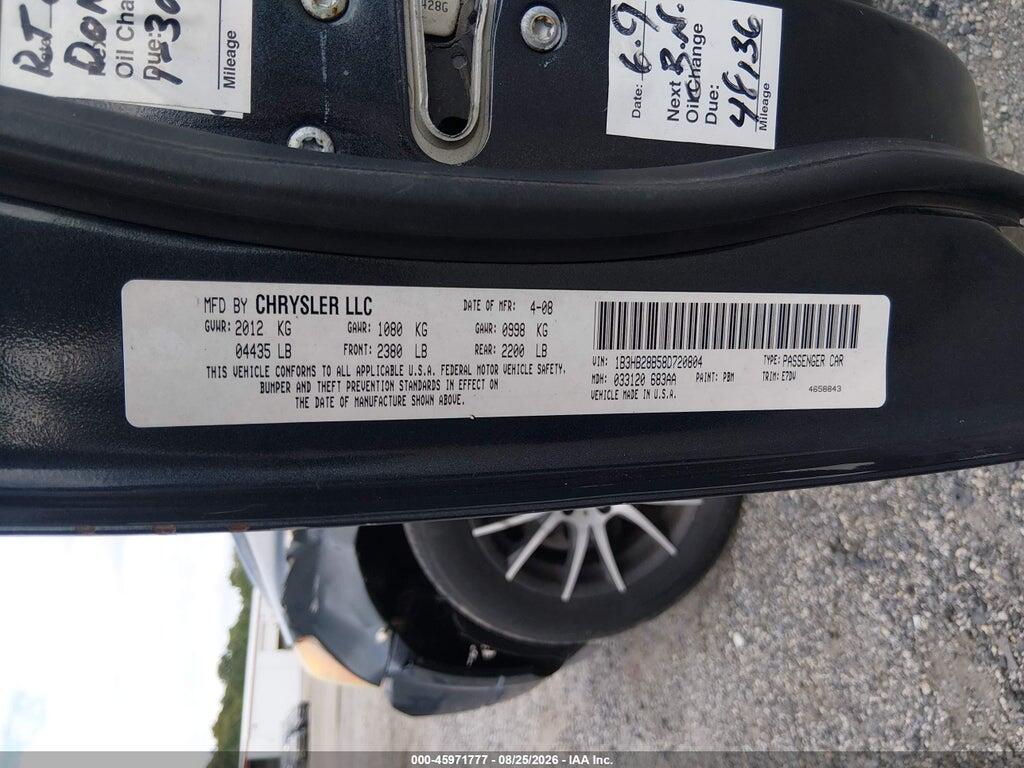 1B3HB28B58D720804 2008 DODGE CALIBER photo no. 9