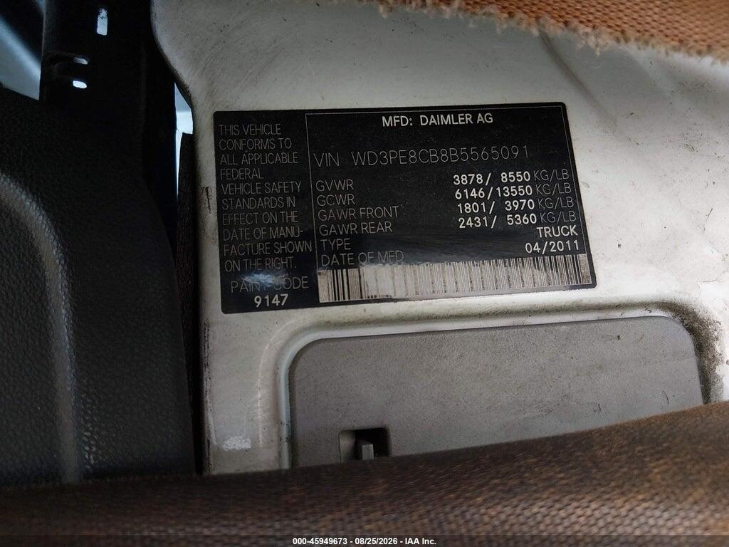 WD3PE8CB8B5565091 2011 MERCEDES-BENZ SPRINTER 2500 photo no. 4