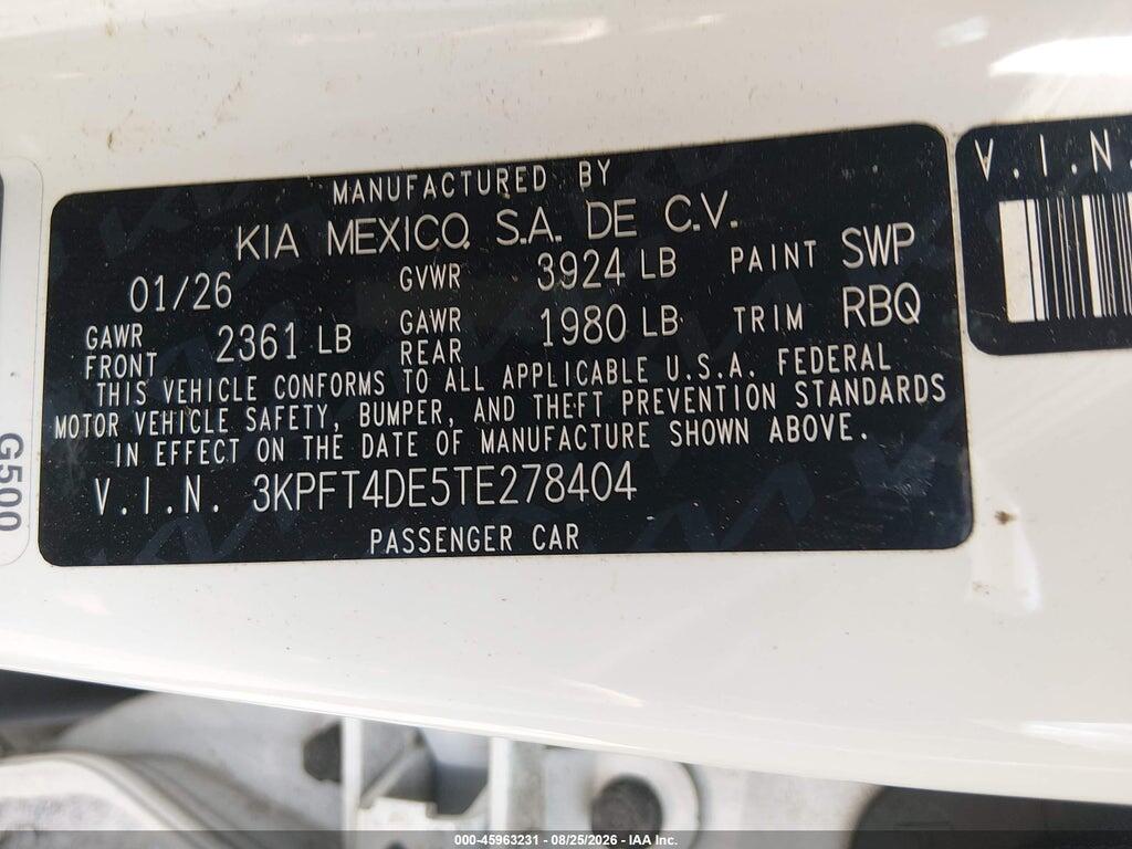 3KPFT4DE5TE278404 2026 KIA K4 photo no. 9