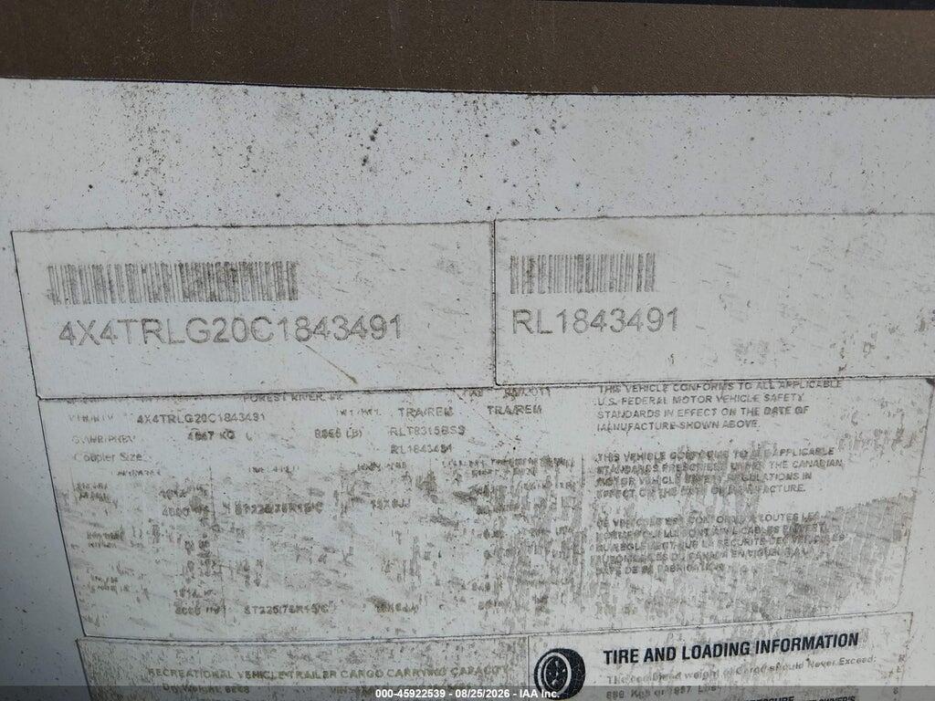 4X4TRLG20C1843491 2012 FOREST RIVER OTHER photo no. 9