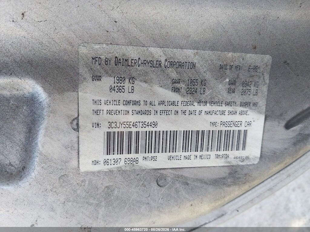 3C3JY55E46T354490 2006 CHRYSLER PT CRUISER photo no. 9