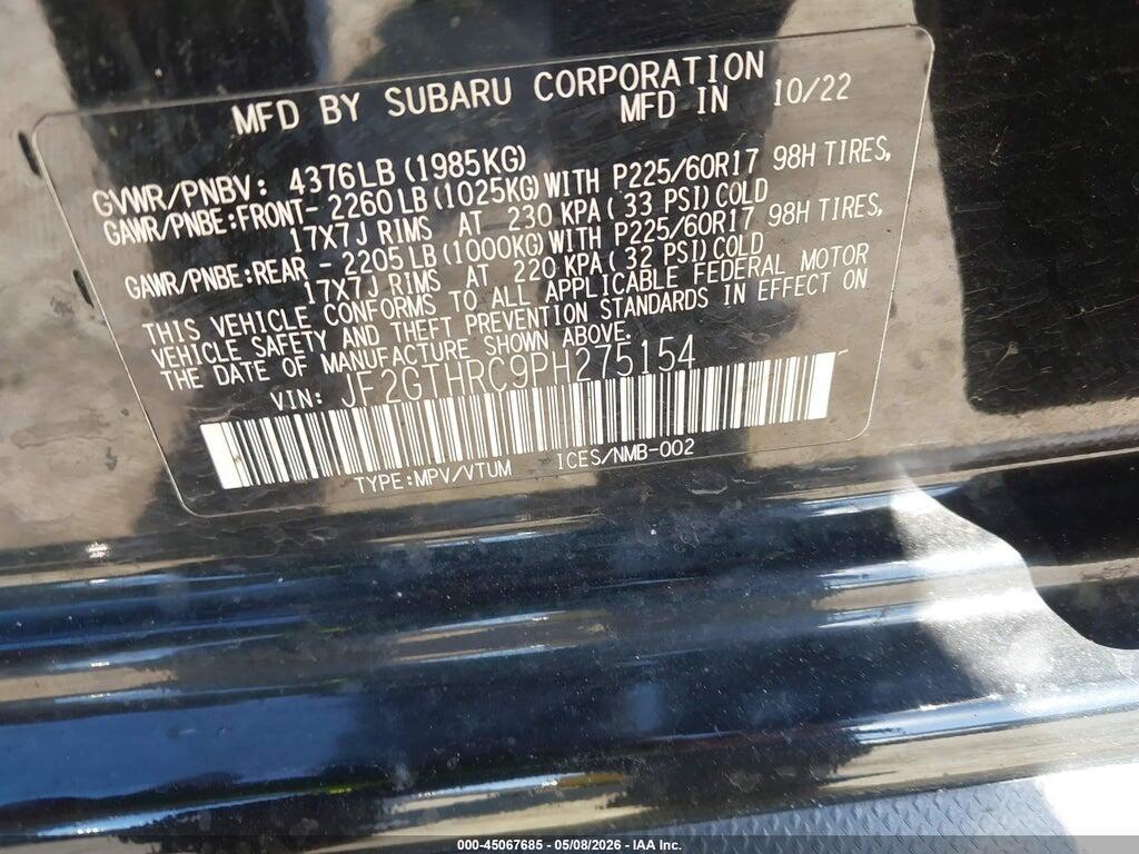 JF2GTHRC9PH275154 2023 SUBARU CROSSTREK photo no. 9
