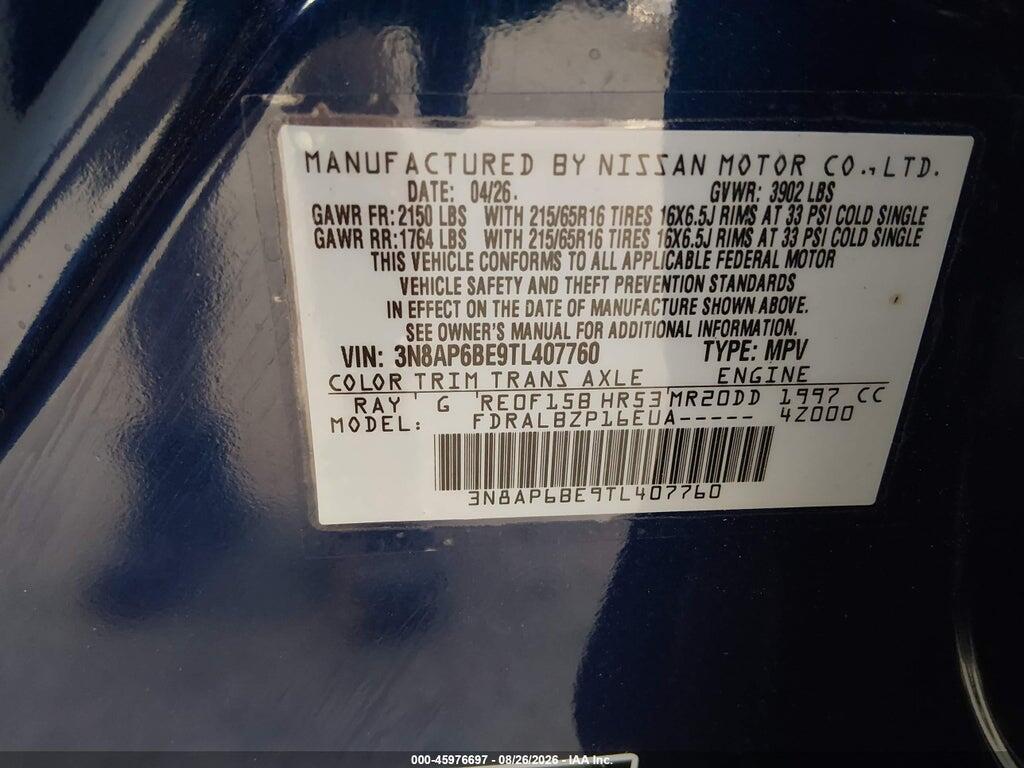 3N8AP6BE9TL407760 2026 NISSAN KICKS photo no. 9