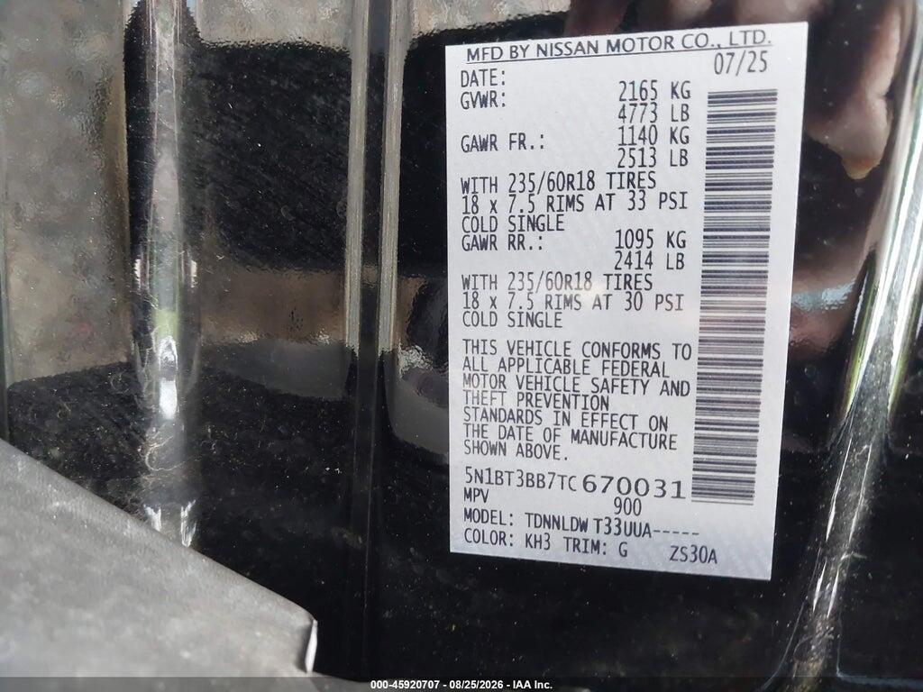 5N1BT3BB7TC670031 2026 NISSAN ROGUE photo no. 9