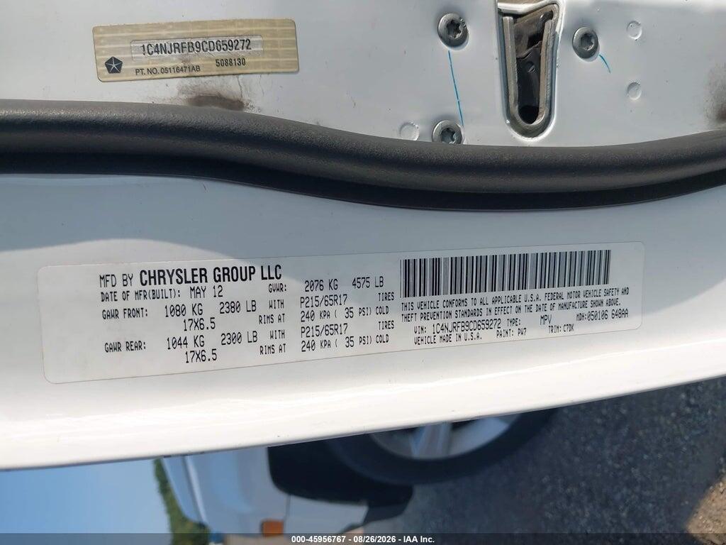 1C4NJRFB9CD659272 2012 JEEP PATRIOT photo no. 4