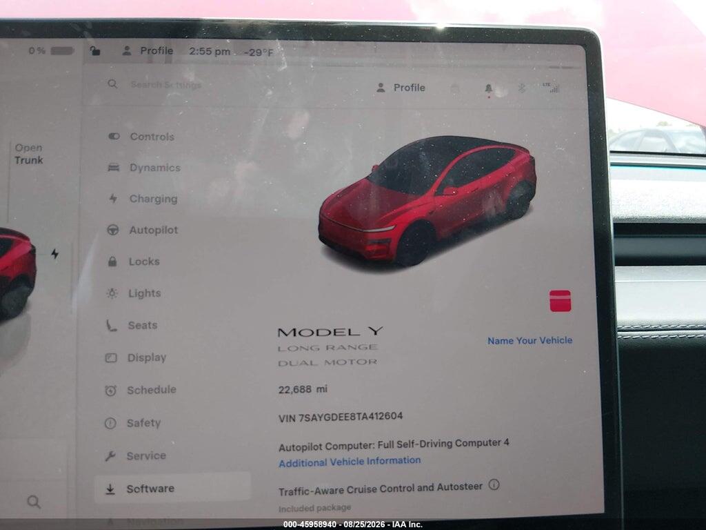 7SAYGDEE8TA412604 2026 TESLA MODEL Y photo no. 7