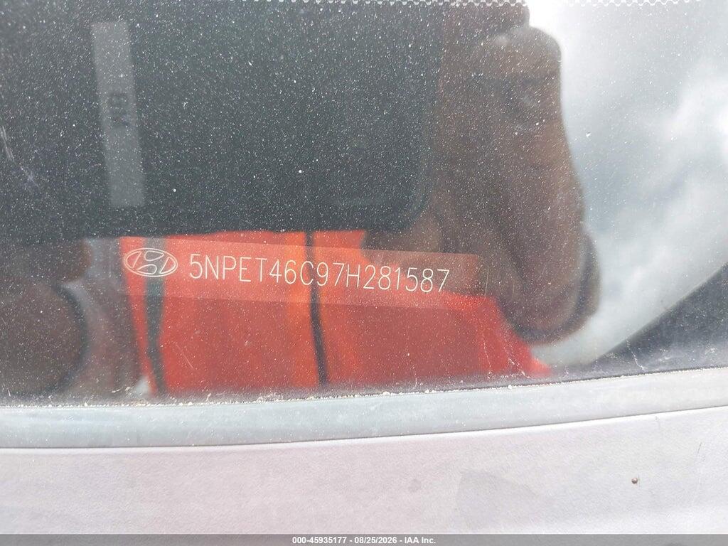 5NPET46C97H281587 2007 HYUNDAI SONATA photo no. 9