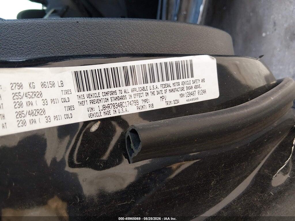 1J8HR78348C174799 2008 JEEP GRAND CHEROKEE photo no. 9