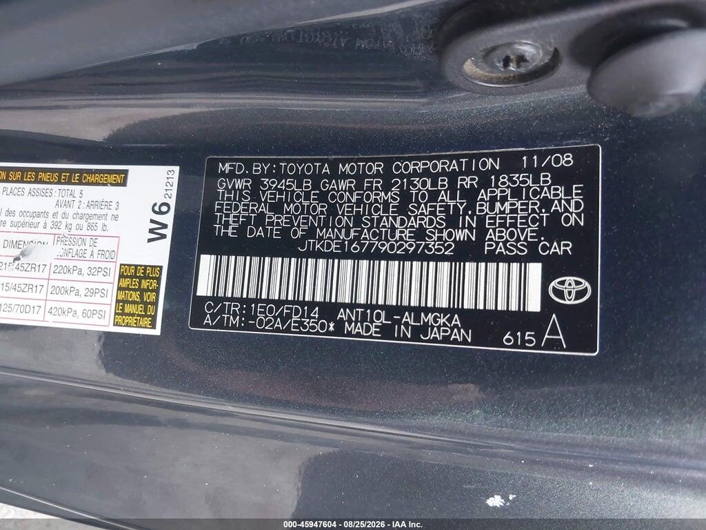 JTKDE167790297352 2009 SCION TC photo no. 9