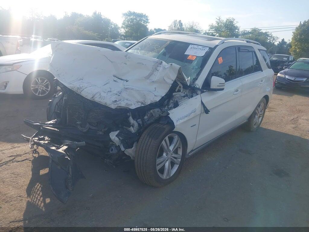 4JGDA5HBXCA016606 2012 MERCEDES-BENZ ML 350 photo no. 2