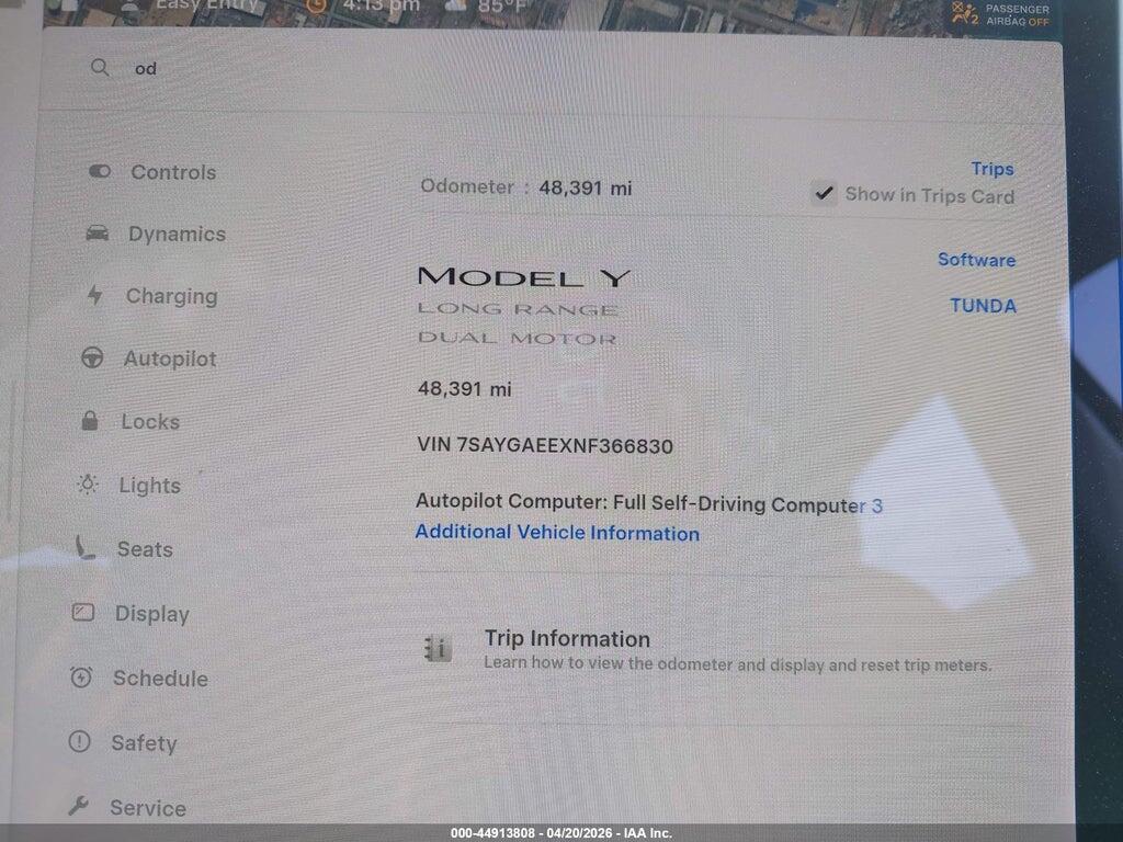 7SAYGAEEXNF366830 2022 TESLA MODEL Y photo no. 7