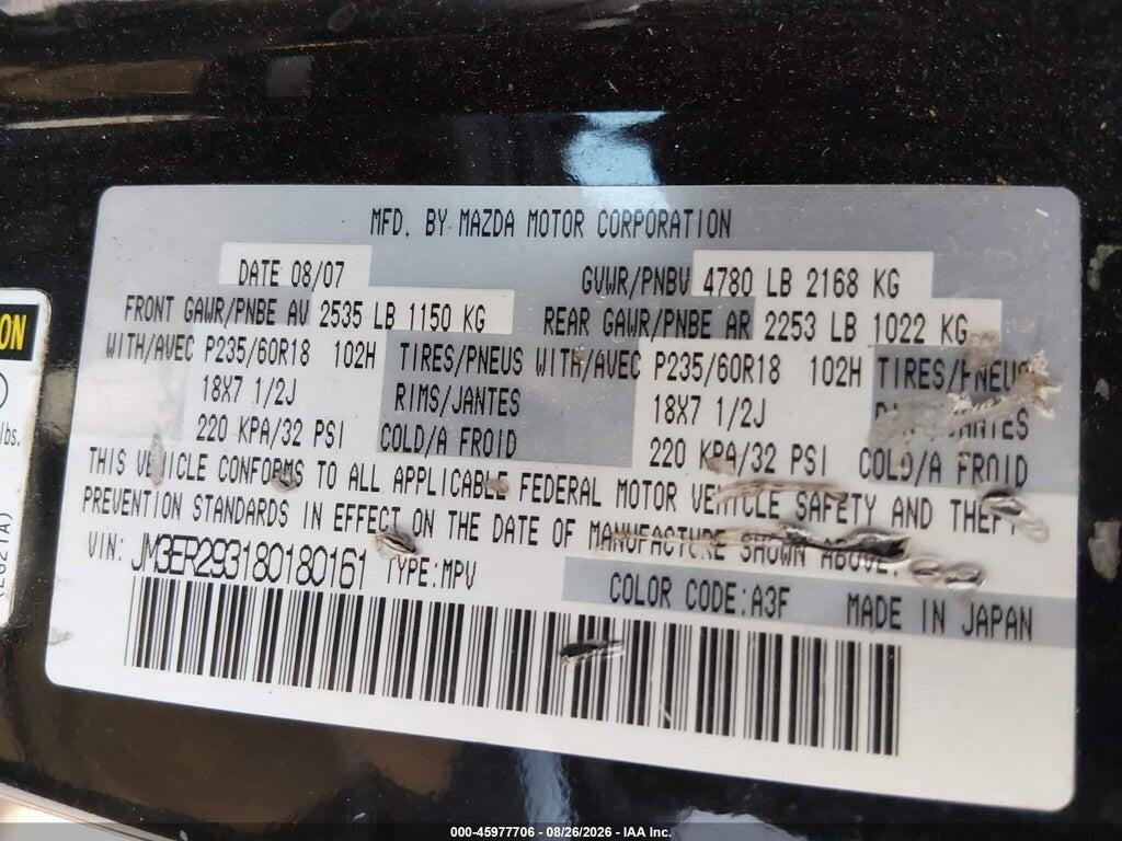 JM3ER293180180161 2008 MAZDA CX-7 photo no. 9