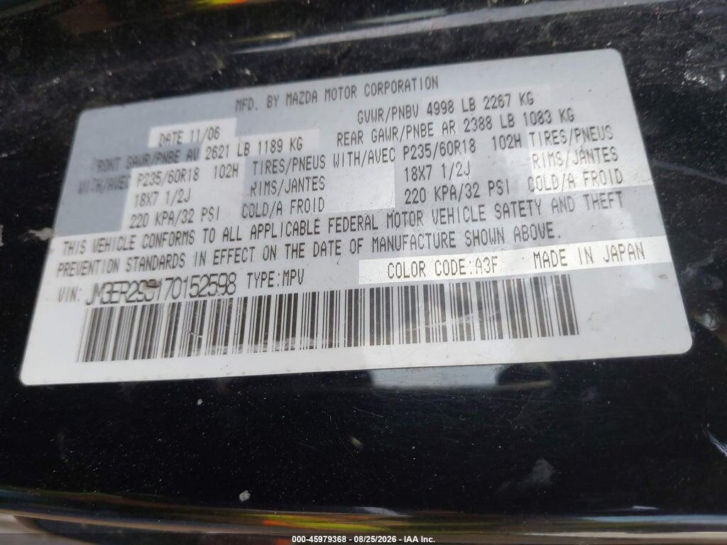 JM3ER293170152598 2007 MAZDA CX-7 photo no. 9