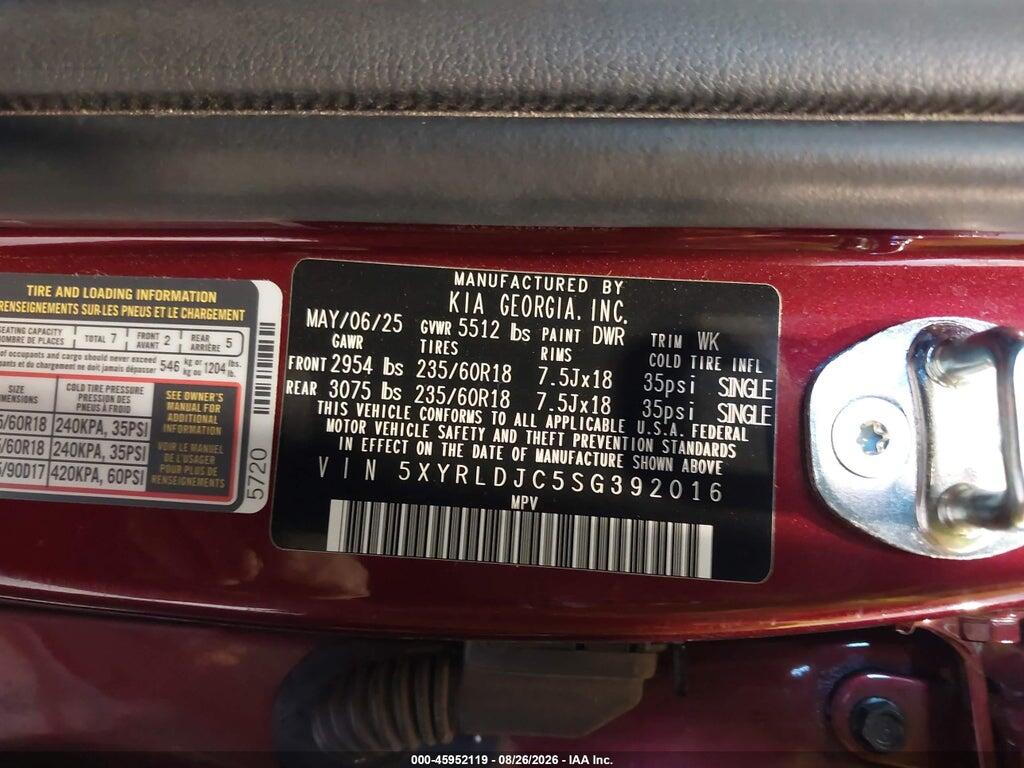 5XYRLDJC5SG392016 2025 KIA SORENTO photo no. 9