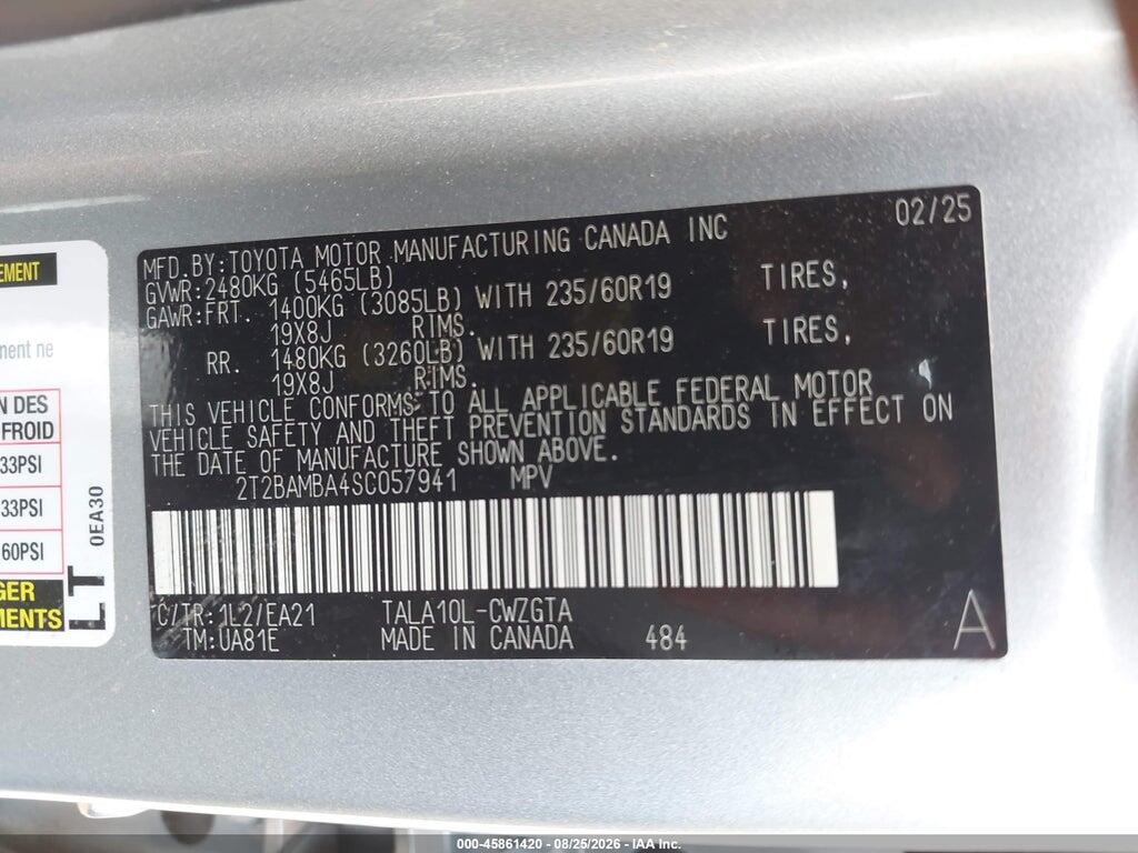2T2BAMBA4SC057941 2025 LEXUS RX 350 photo no. 9