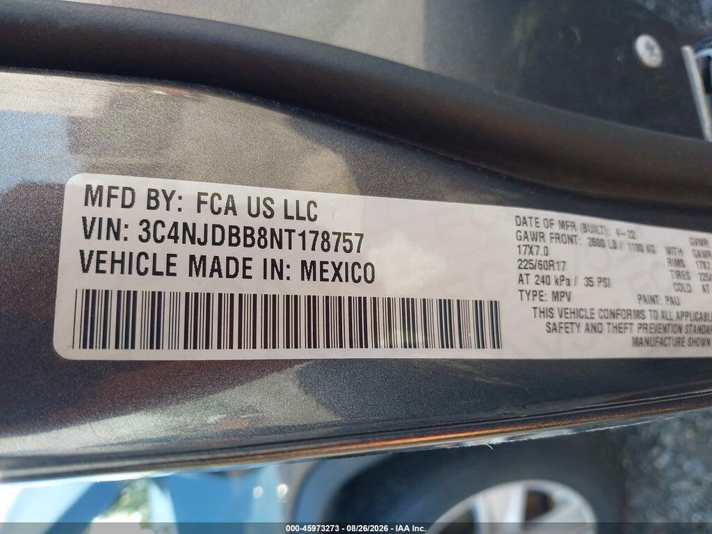 3C4NJDBB8NT178757 2022 JEEP COMPASS photo no. 9