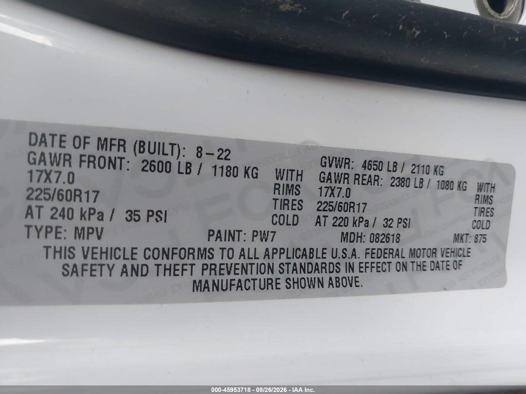 3C4NJDBBXNT216912 2022 JEEP COMPASS photo no. 9
