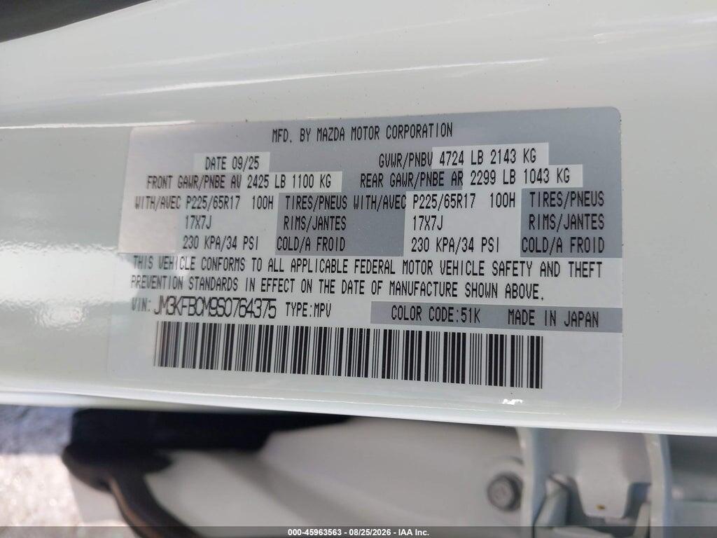 JM3KFBCM9S0764375 2025 MAZDA CX-5 photo no. 9